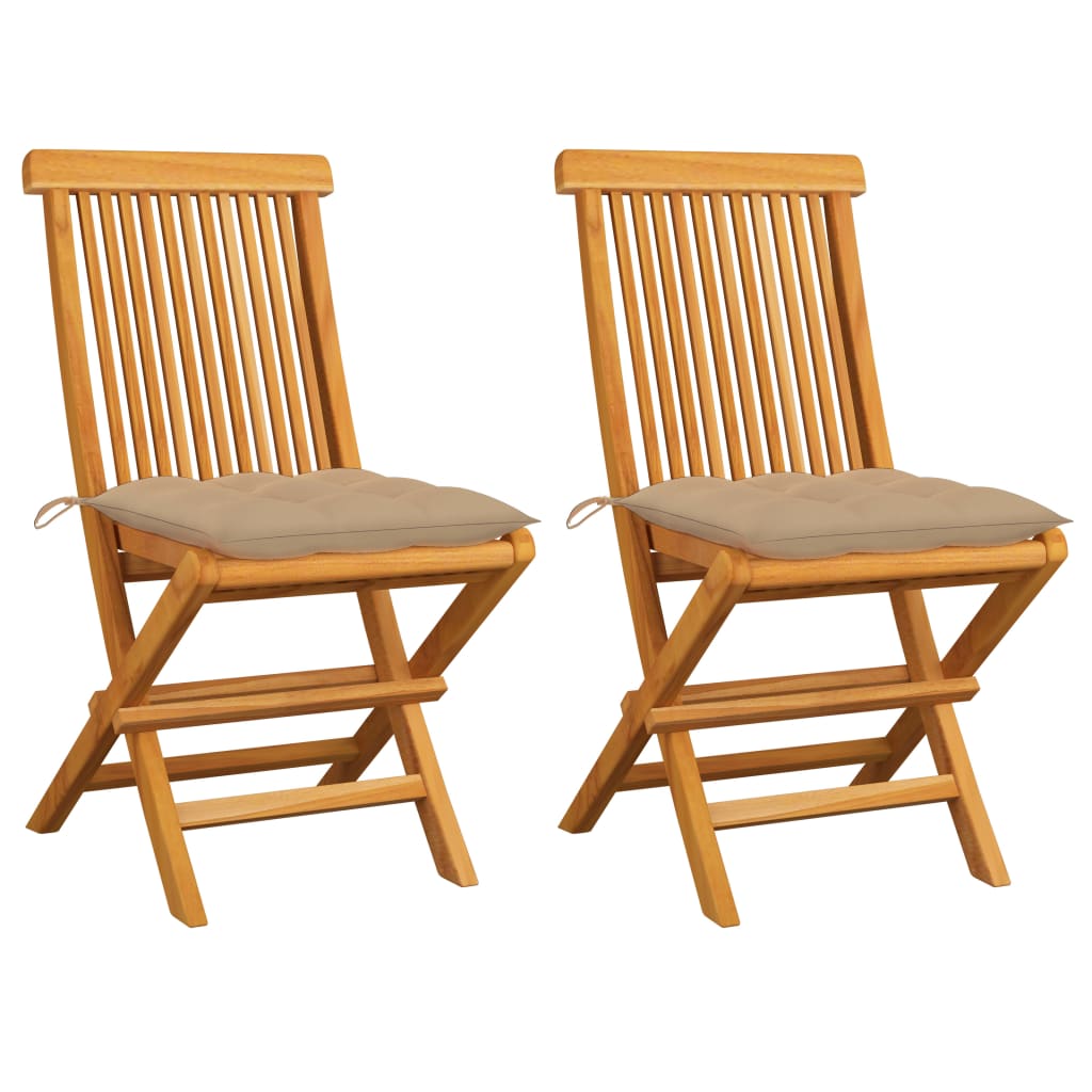 Tuinstoelen Met Kussens Massief Teakhout 2