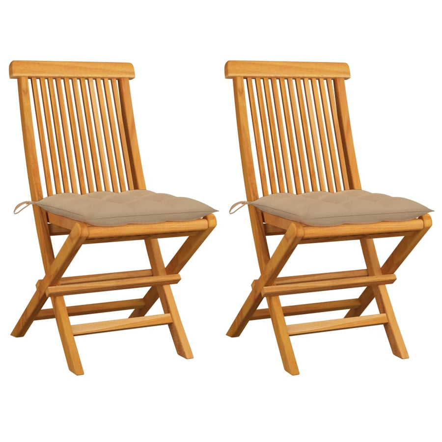 Tuinstoelen Met Kussens Massief Teakhout 2