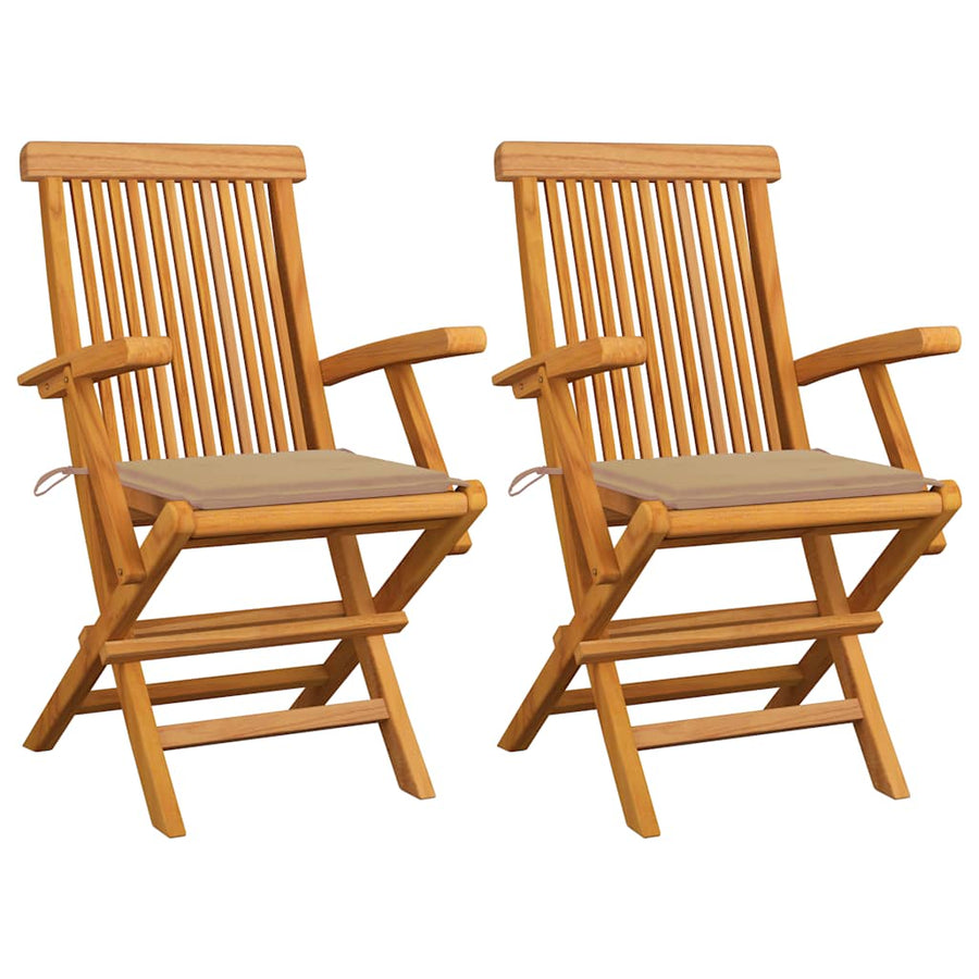Tuinstoelen Met Kussens Massief Teakhout 2