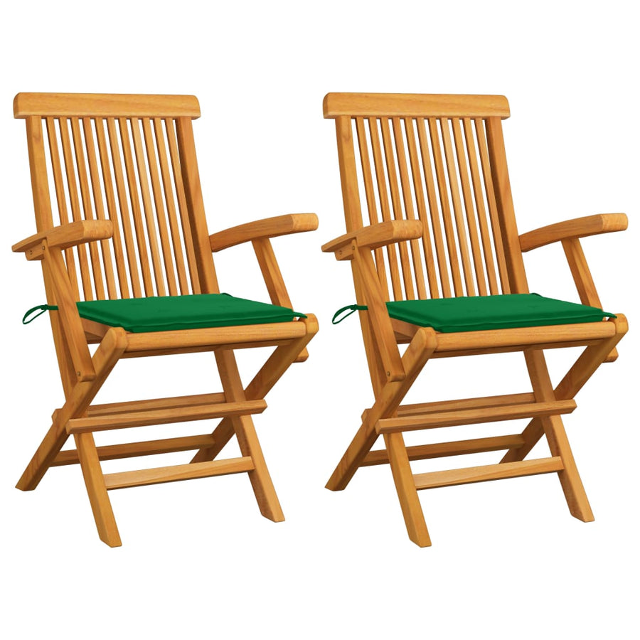 Tuinstoelen Met E Kussens Massief Teakhout 2