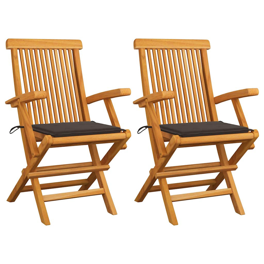 Tuinstoelen Met Kussens Massief Teakhout 2