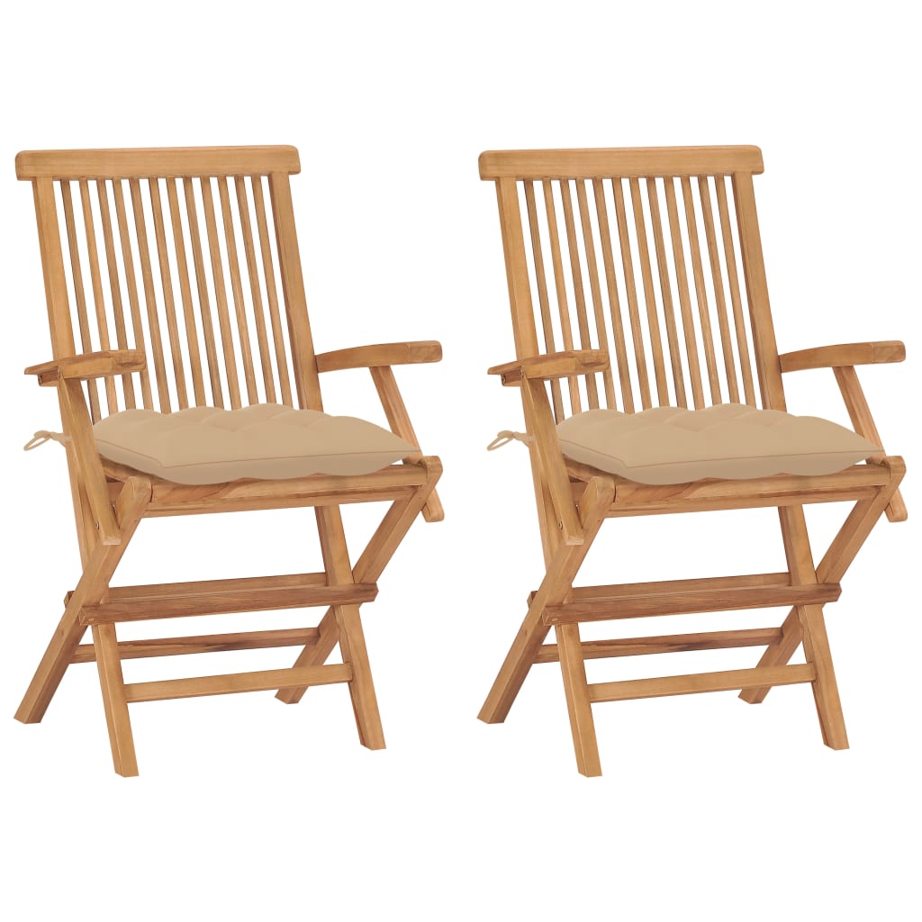 Tuinstoelen Met Kussens Massief Teakhout 2
