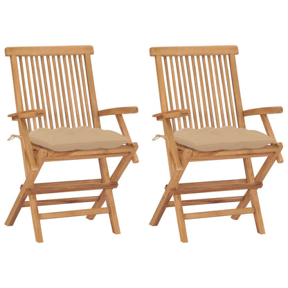 Tuinstoelen Met Kussens Massief Teakhout 2