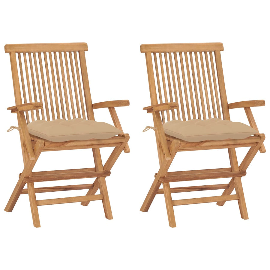 Tuinstoelen Met Kussens Massief Teakhout 2