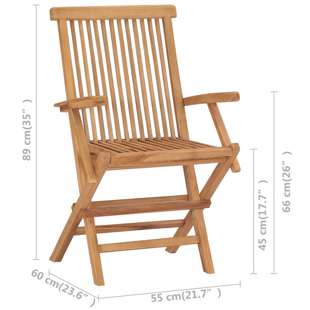 Tuinstoelen 2 St Met Blauwe Kussens Massief Teakhout