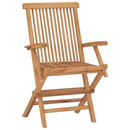 Tuinstoelen 2 St Met Blauwe Kussens Massief Teakhout