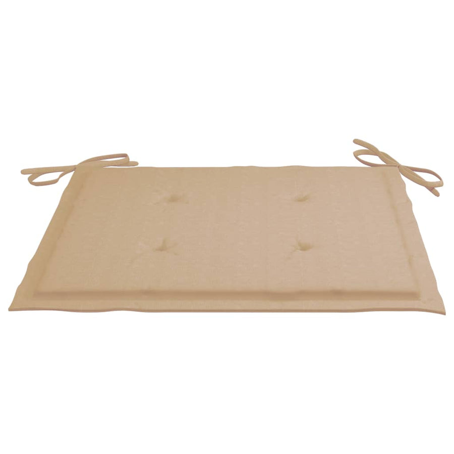 Tuinstoelen 3 St Met Beige Kussens Massief Teakhout