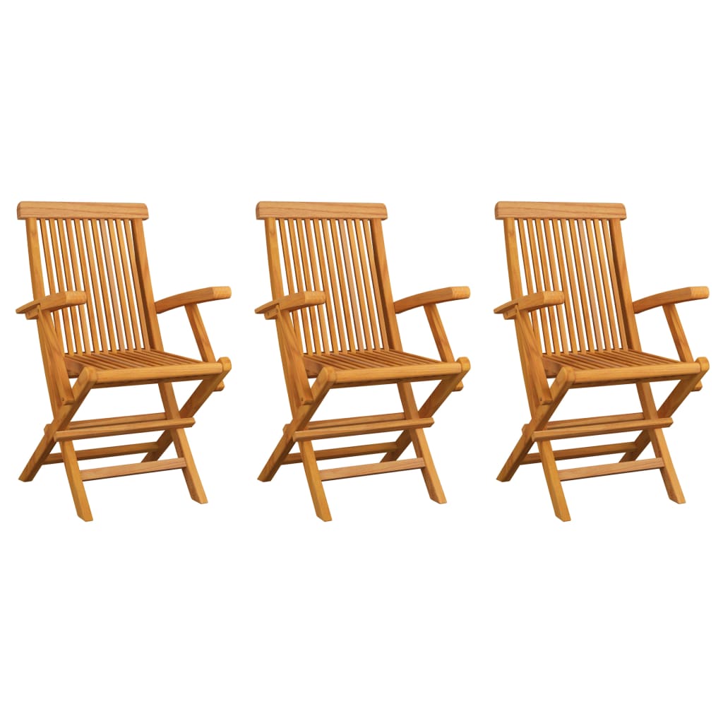 Tuinstoelen Met E Kussens Massief Teakhout 3 Blauw