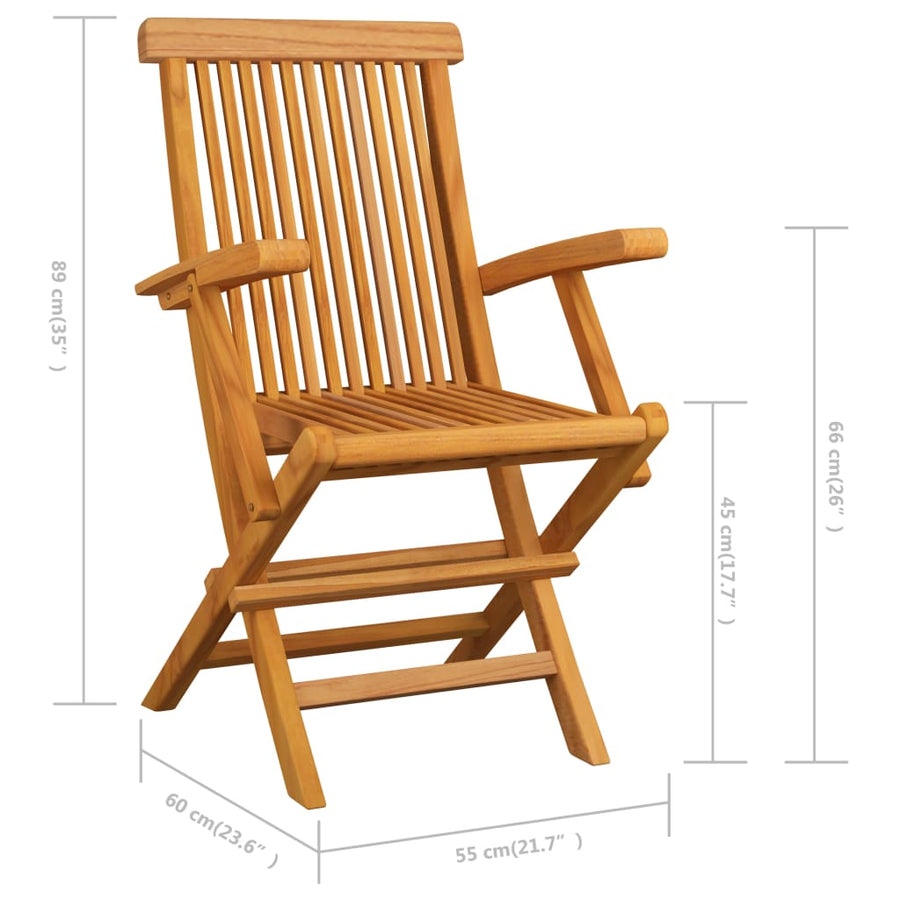 Tuinstoelen Met E Kussens Massief Teakhout 3 Blauw