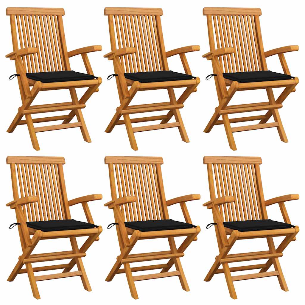 Tuinstoelen Met E Kussens Massief Teakhout 6