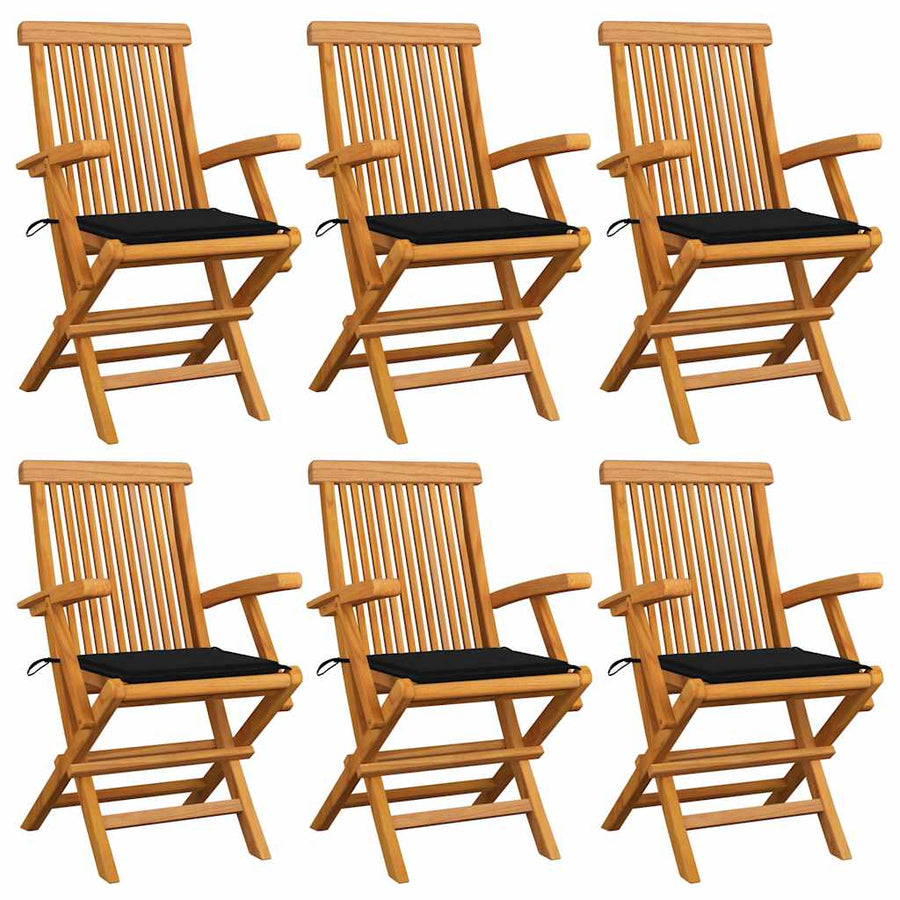 Tuinstoelen Met E Kussens Massief Teakhout 6