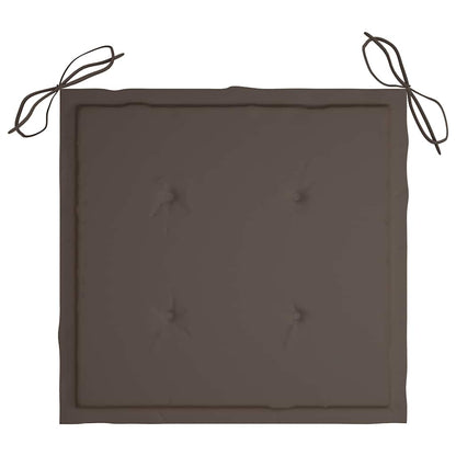 Tuinstoelen Met Kussens Massief Teakhout 6 Taupe