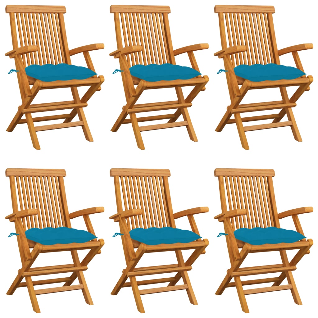 Tuinstoelen Met E Kussens Massief Teakhout 6