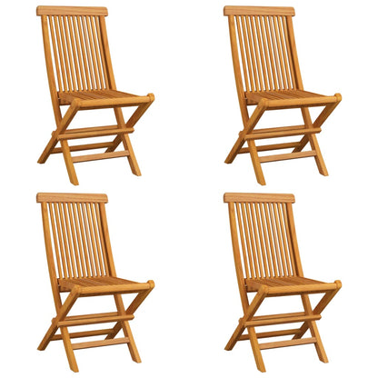 Tuinstoelen Met Grijze Kussens Massief Teakhout 4 Grijs