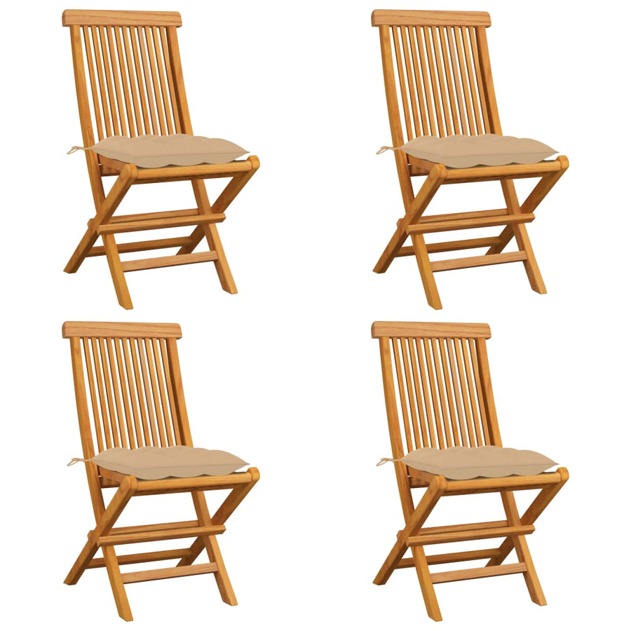 Tuinstoelen Met Kussens Massief Teakhout 4