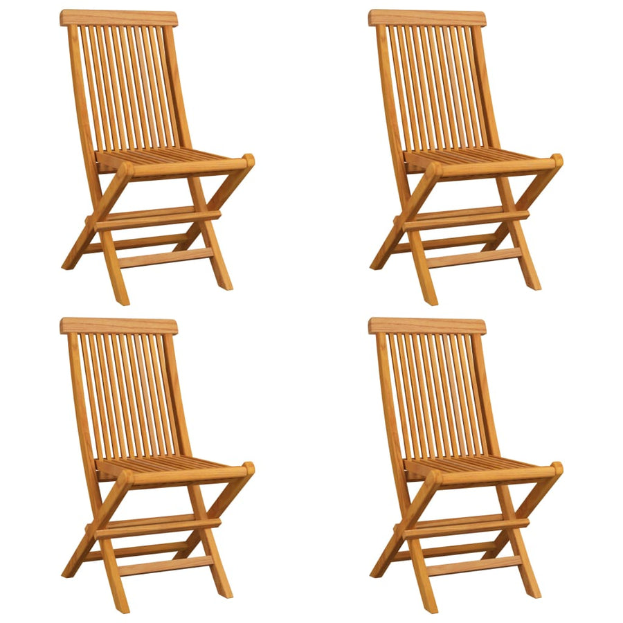 Tuinstoelen Met E Kussens Massief Teakhout 4 Blauw