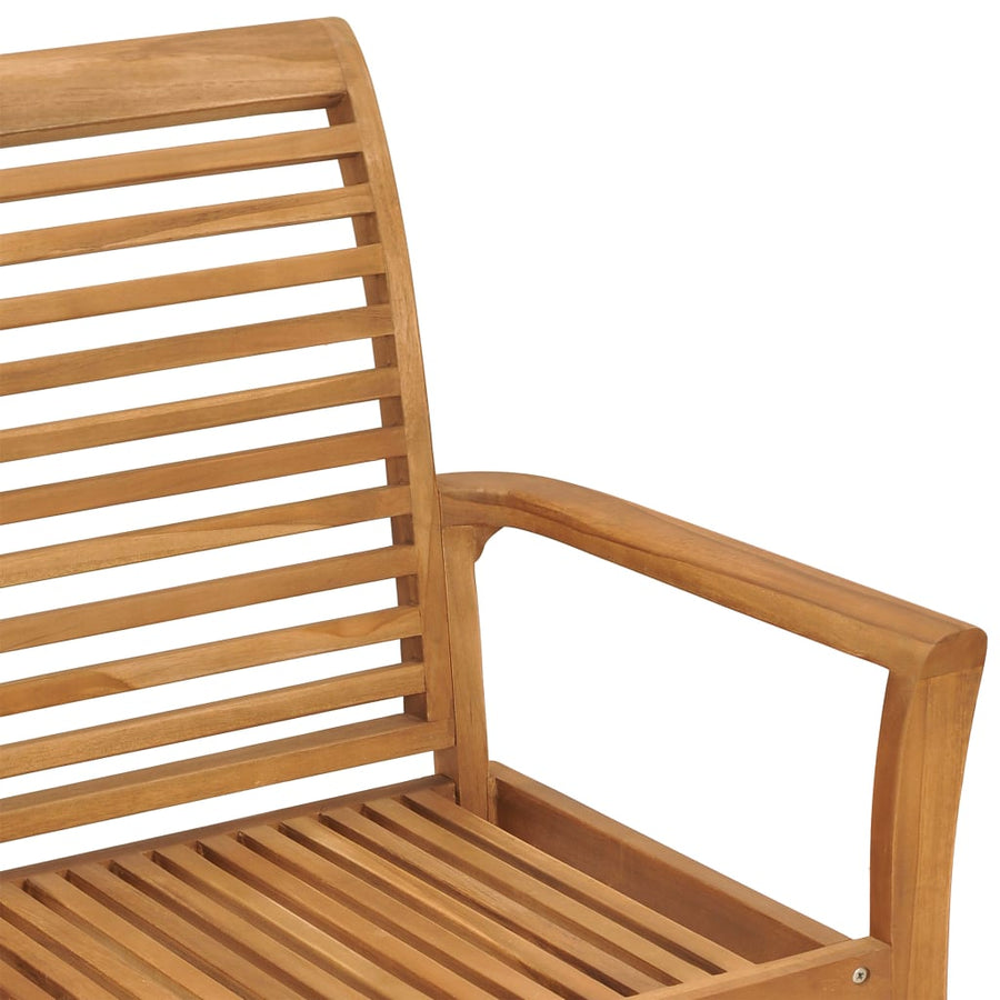Tuinbank Met Kleurig Kussen 2 Cm Massief Teakhout Antraciet