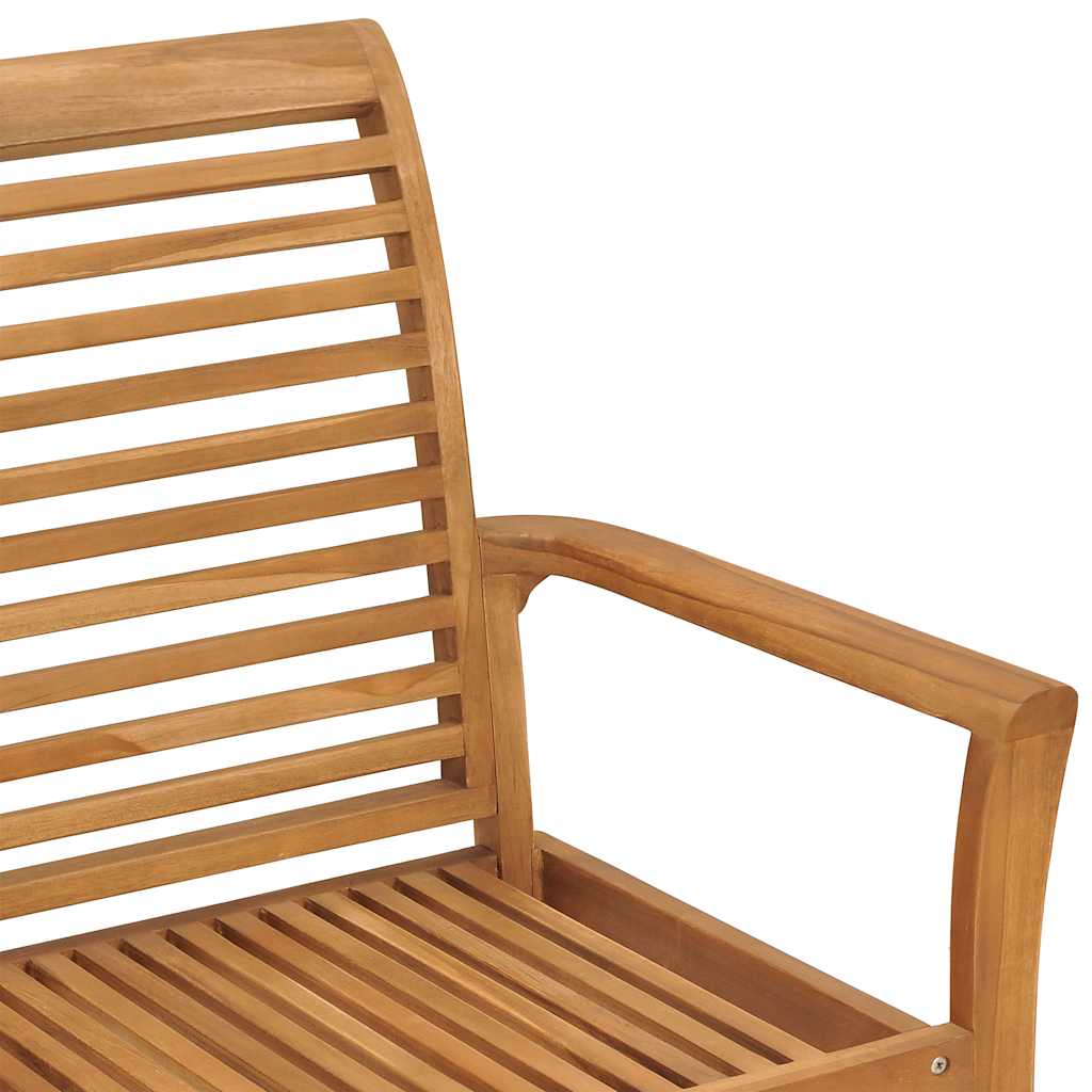 Tuinbank Met Kleurig Kussen 112 Cm Massief Teakhout Crème 2