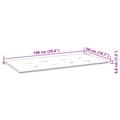 Tuinbank Met Kleurig Kussen 112 Cm Massief Teakhout Crème 2