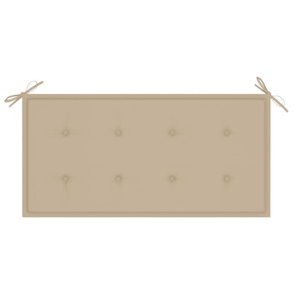 Tuinbank Met Kussen 2 Cm Massief Teakhout Beige