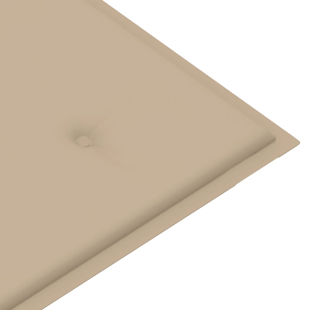 Tuinbank Met Kussen 2 Cm Massief Teakhout Beige