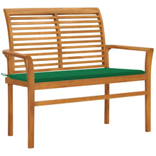 Tuinbank Met Kussen 112 Cm Massief Teakhout Groen
