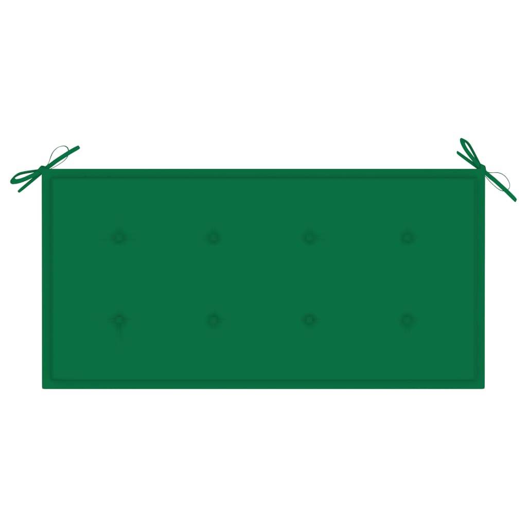 Tuinbank Met Kussen 112 Cm Massief Teakhout Groen
