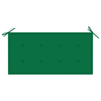 Tuinbank Met Kussen 112 Cm Massief Teakhout Groen