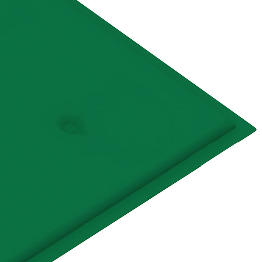 Tuinbank Met Kussen 112 Cm Massief Teakhout Groen