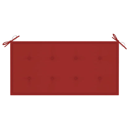Tuinbank Met Kussen 2 Cm Massief Teakhout Rood
