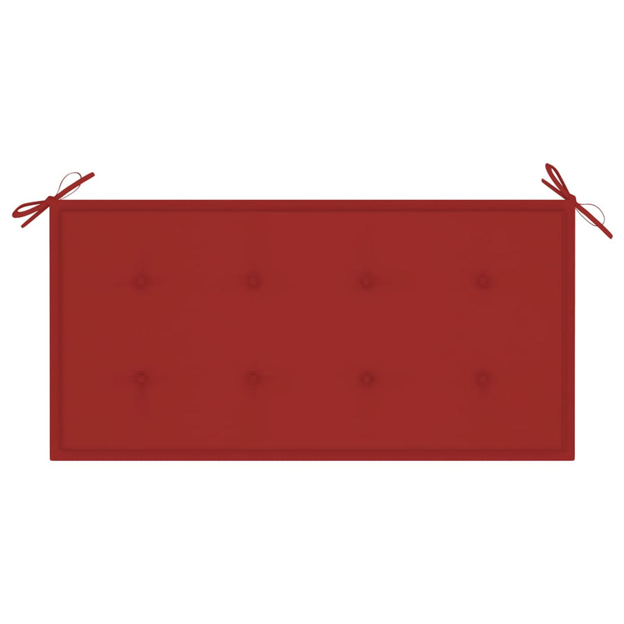 Tuinbank Met Kussen 2 Cm Massief Teakhout Rood