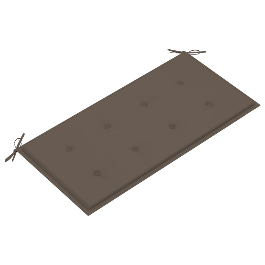 Tuinbank Met Kussen 2 Cm Massief Teakhout Taupe