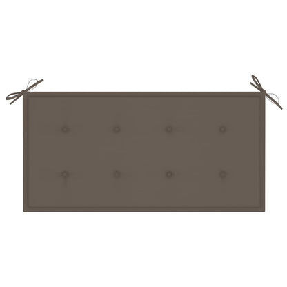 Tuinbank Met Kussen 2 Cm Massief Teakhout Taupe
