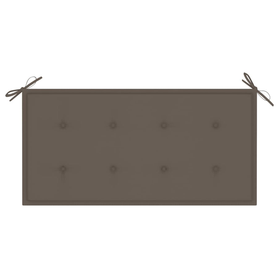 Tuinbank Met Kussen 2 Cm Massief Teakhout Taupe