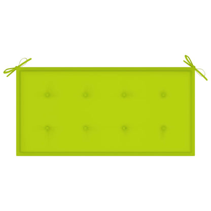 Tuinbank Met Kussen 2 Cm Massief Teakhout Heldergroen