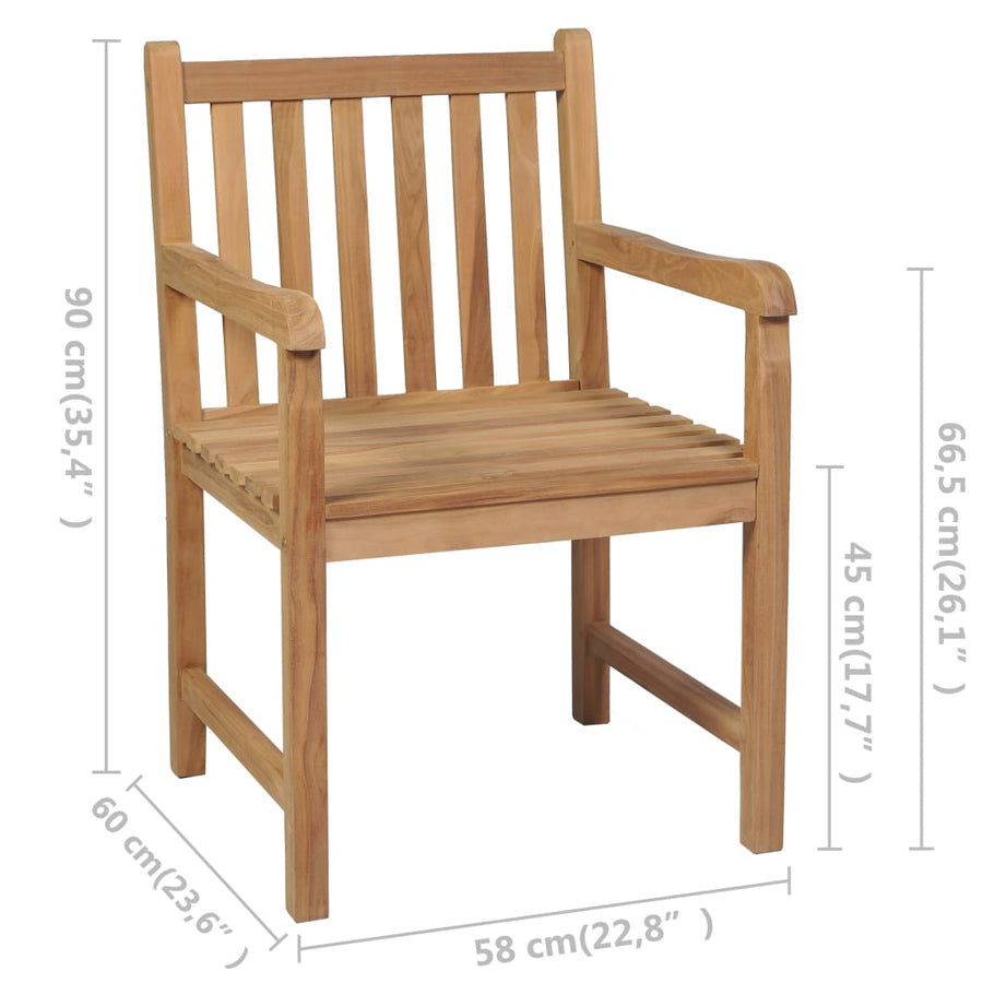 Tuinstoelen Met Rode Kussens Massief Teakhout 2 Rood