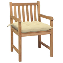 Tuinstoelen Met Witte Kussens Massief Teakhout 2
