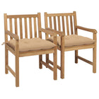 Garden Chairs With Cushions Solid Teak 2