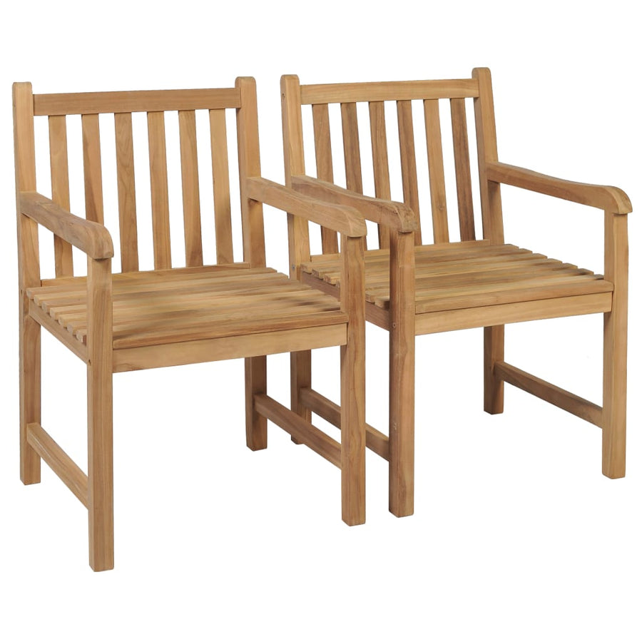 Tuinstoelen Met E Kussens Massief Teakhout 2 Groen