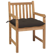 Tuinstoelen Met Kussens Massief Teakhout 1 2 Taupe