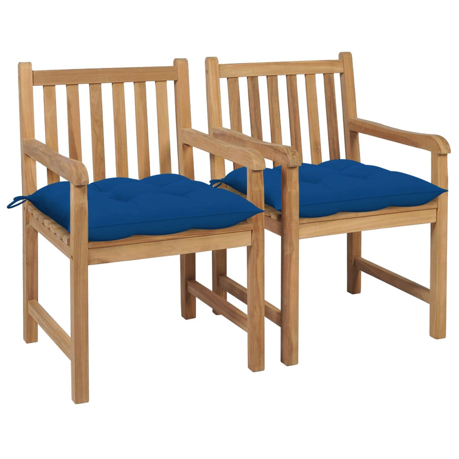 Tuinstoelen Met E Kussens Massief Teakhout 2