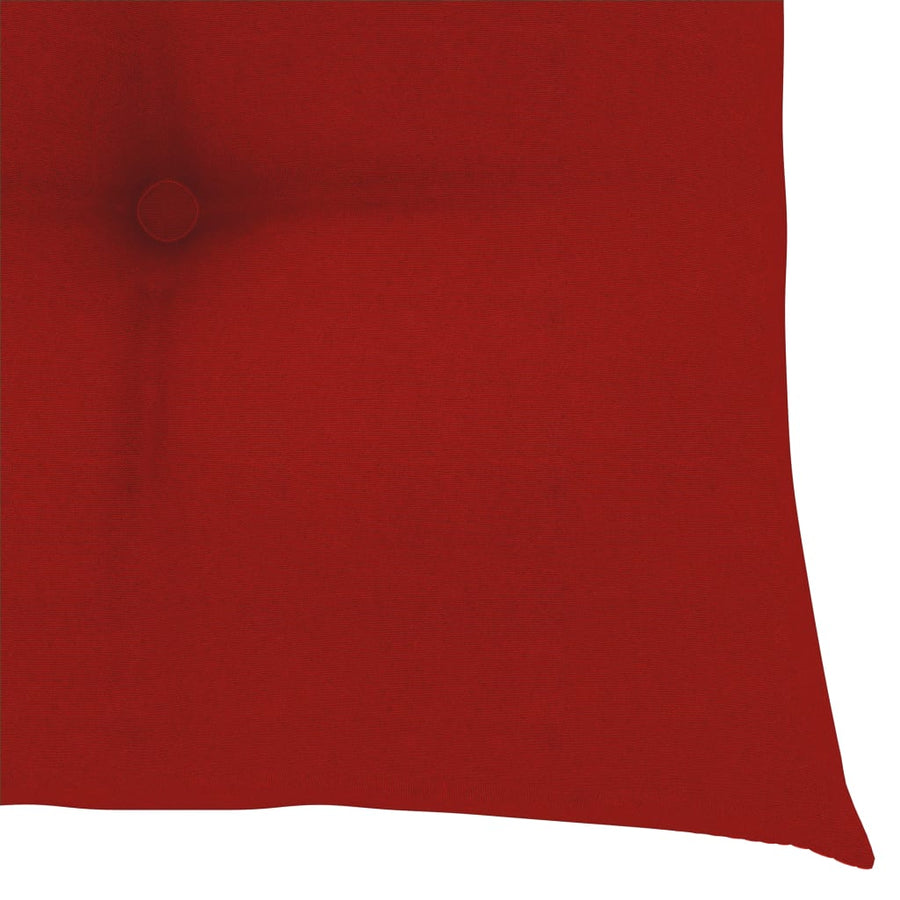 Schommelstoel Met Kussen Massief Teakhout Rood