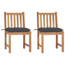 Tuinstoelen 2 St Met Kussens Massief Teakhout 1 Antraciet