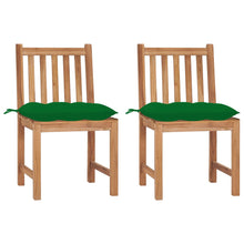 Tuinstoelen Met Kussens Massief Teakhout 2 Groen