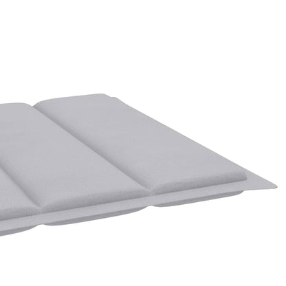 Ligbed Met Kussen Massief Teakhout 1 Grijs Zonder tafel