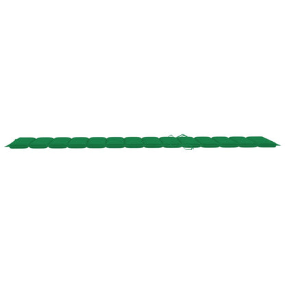 Ligbed Met Kussen Massief Teakhout 1 Groen Zonder tafel