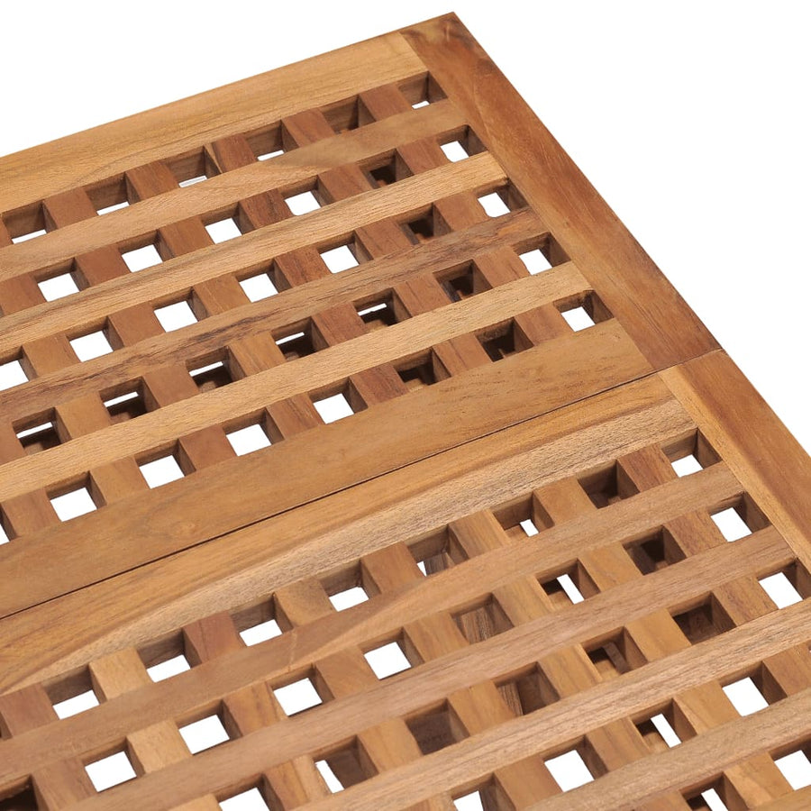 -Delige Tuinset Inklapbaar Met Kussen Massief Teakhout Grijs