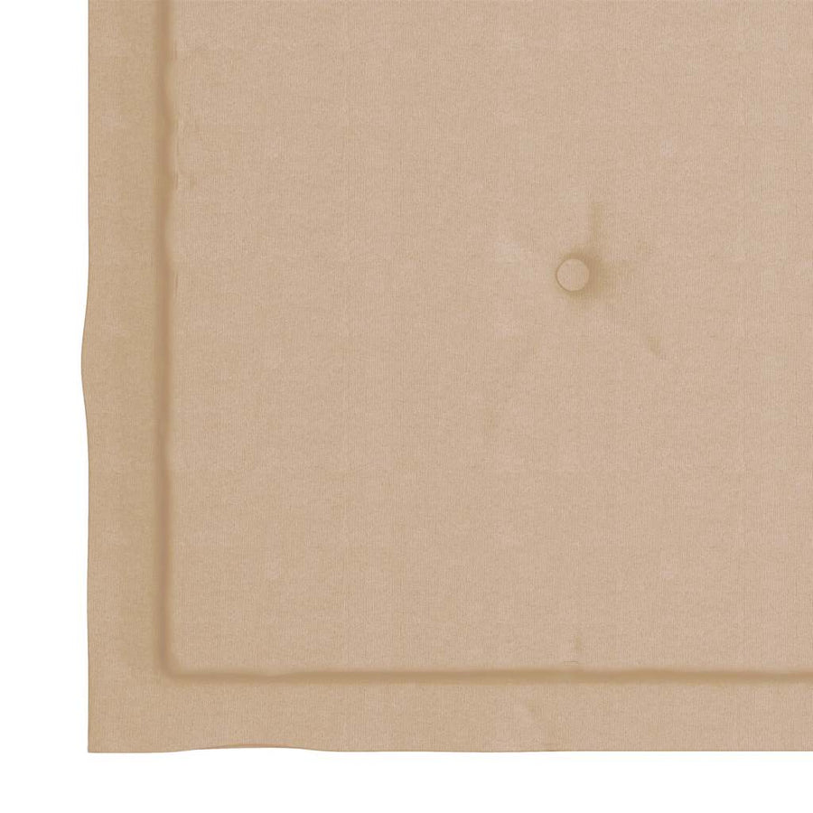3-Delige Tuinset Inklapbaar Met Kussen Massief Teakhout Beige