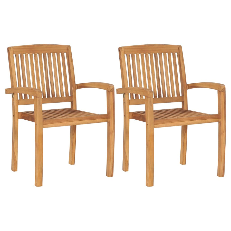Tuinstoelen Met Rode Kussens Massief Teakhout 2 Rood