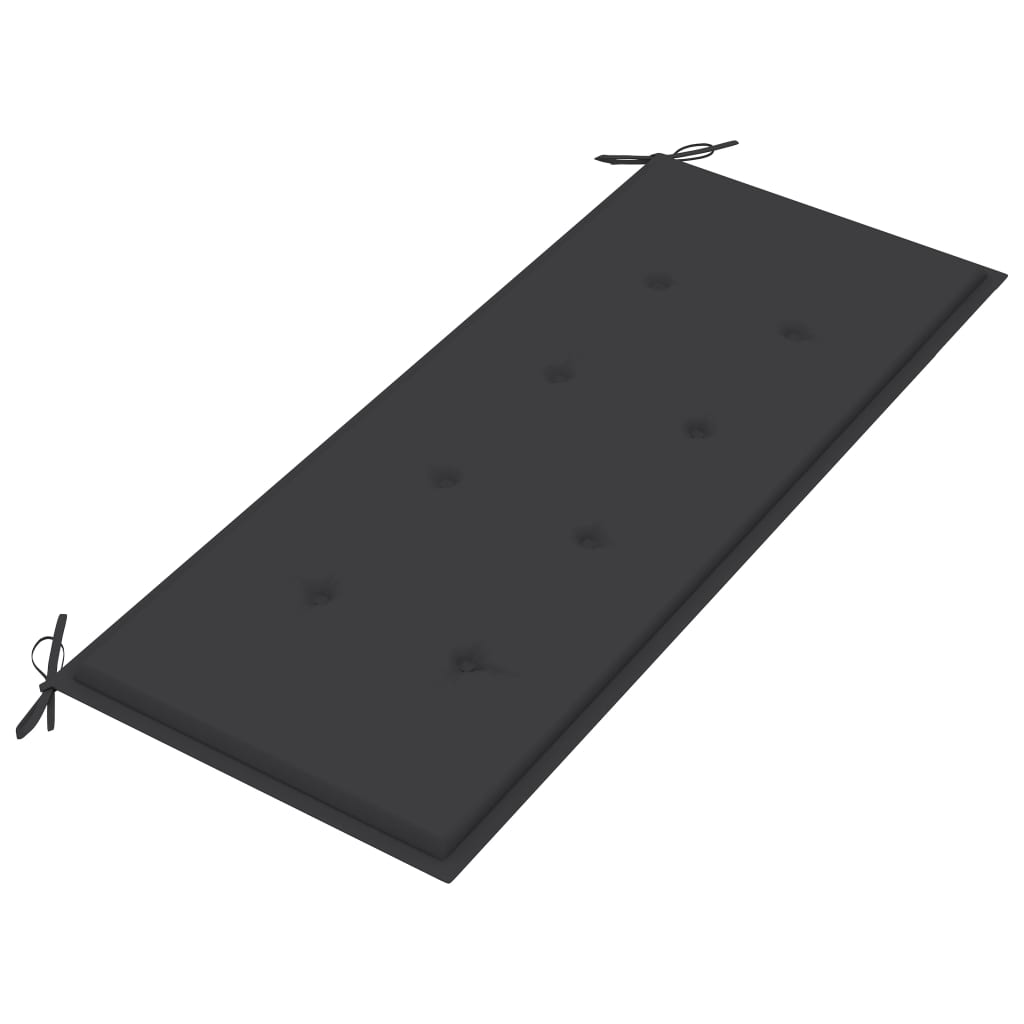 Tuinbank Stapelbaar Met Kussen 28,5 Cm Massief Teakhout 120 cm Antraciet